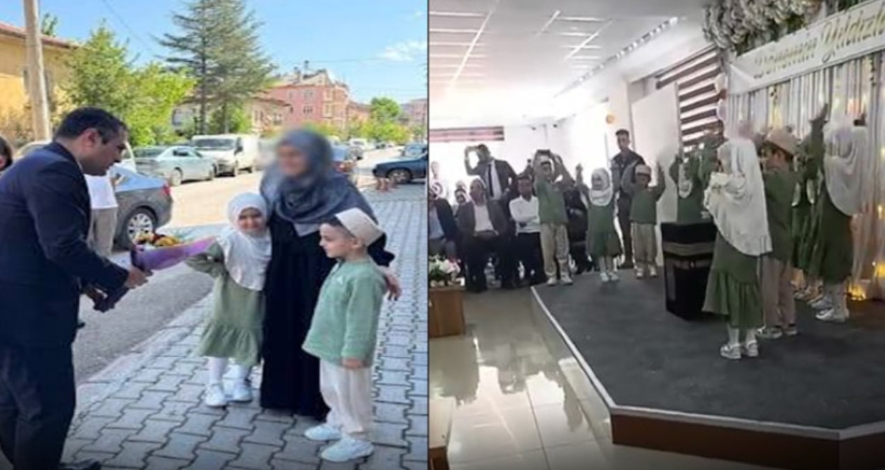 Son Gelişme: Tepki çeken görüntü! Kadının yüzü sansürlendi, çocuklara tavaf yaptırıldı - Son Dakika ve Merak E