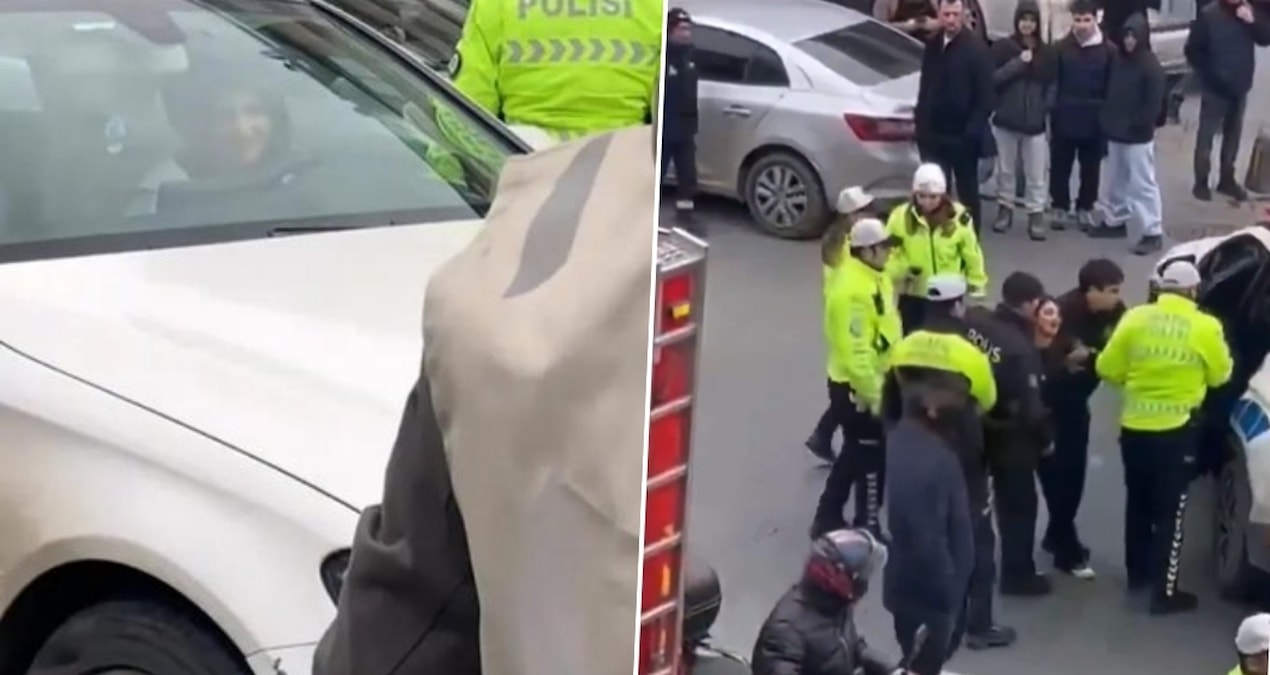 Sıcak Gündem: Trafiği kilitleyen sürücü dans edip ruj sürdü; karakola götürülürken olay çıkardı - Son Dakika H