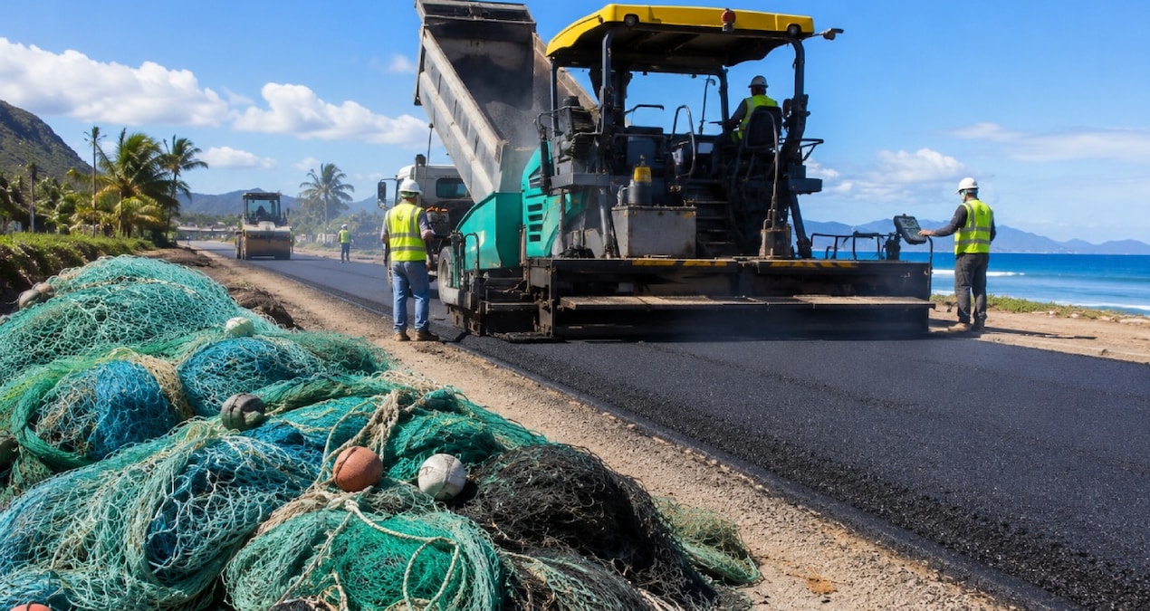 New era in road construction: They turned fishing nets into asphalt - News