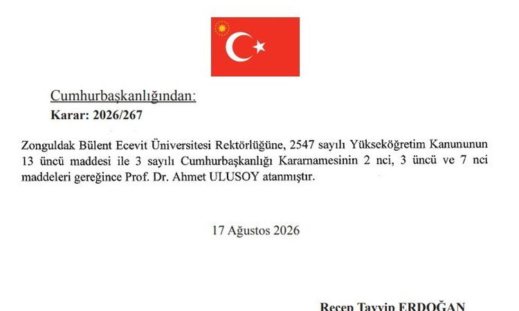 Zonguldak Bülent Ecevit Üniversitesi'ne Yeni Rektör Atandı - Son Dakika Haberleri - Son Dakika Bilgileri